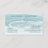 Ruhige Waterdrop Visitenkarte (Rückseite)