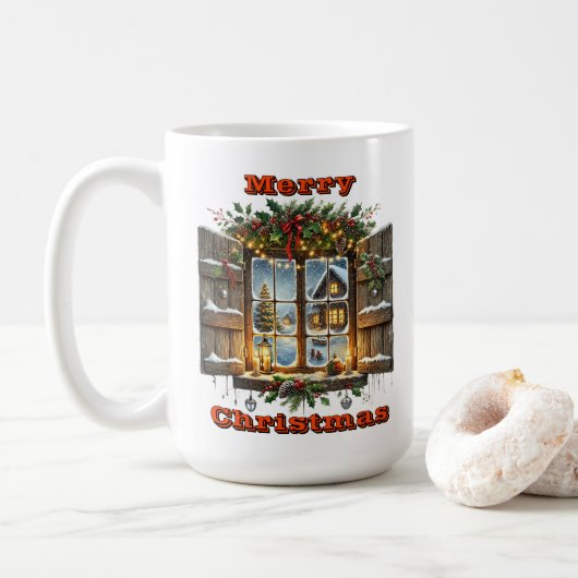 Ruhige Weihnachten - Twilight View Kaffeetasse (Mit Donut)