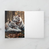 Ruhige weiße Tigerbegleiter Karte (Innenseite)