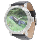 Ruhige Wildtiere Flussufer Otter Uhr Friedlich (Schrägansicht)
