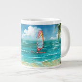 Ruhige Windsurf-Szene Jumbo-Tasse (Vorderseite Rechts)