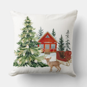 Ruhige Winter-Hausdekoration inspiriert von stille Kissen
