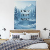 Ruhige Winterlandschaft - Fügen Sie Ihre Nachricht Leinwanddruck (Insitu (Schlafzimmer))