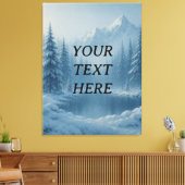 Ruhige Winterlandschaft - Fügen Sie Ihre Nachricht Leinwanddruck (Insitu (Wohnzimmer))