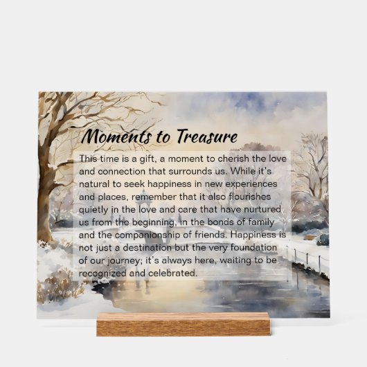 Ruhige Winterlandschaft: Kensington Gardens Acrylschild (Vorderseite)