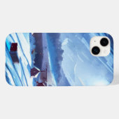 Ruhige Winternacht in einem schneebedeckten Dorf Case-Mate iPhone Hülle (Rückseite (Horizontal))