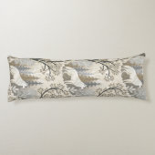 Ruhige Winterwaldlandschaft mit weißen Wölfen Seitenschläferkissen (Rückseite)