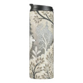 Ruhige Winterwaldlandschaft mit weißen Wölfen Thermosbecher (Nach rechts gedreht)