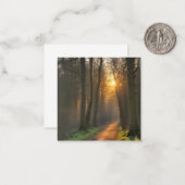 Ruhige Winterwaldlandschaft Mitteilungskarte (Vorderseite/Rückseite Beispiel)