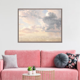 Ruhige Wolken, Vintage Ölmalerei. Schöne Kunst. Leinwanddruck