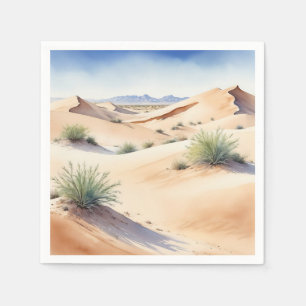Ruhige Wüstenlandschaft mit sanften Dünen Serviette