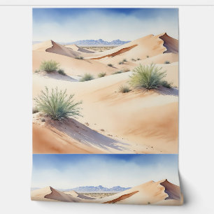 Ruhige Wüstenlandschaft mit sanften Dünen Tapete