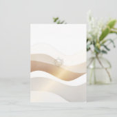 Ruhige Wüstenwellen mit Fennec Essence | Minimal S Dankeskarte (Stehend Vorderseite)