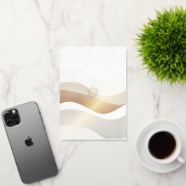 Ruhige Wüstenwellen mit Fennec Essence | Minimal S Grußkarte Mit Foliendruck