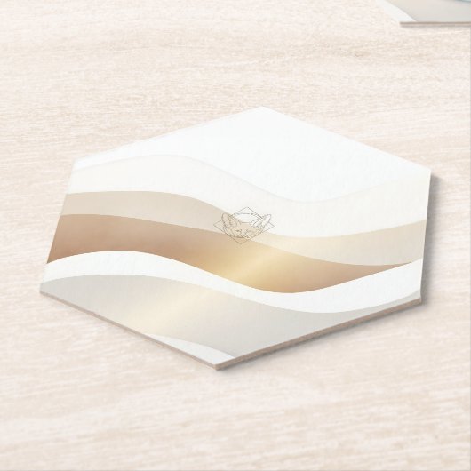 Ruhige Wüstenwellen mit Fennec Essence | Minimal S Untersetzer (angewinkelt)