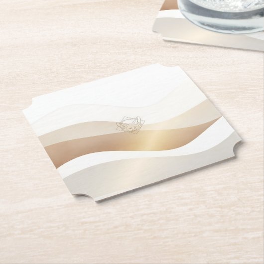 Ruhige Wüstenwellen mit Fennec Essence | Minimal S Untersetzer (angewinkelt)