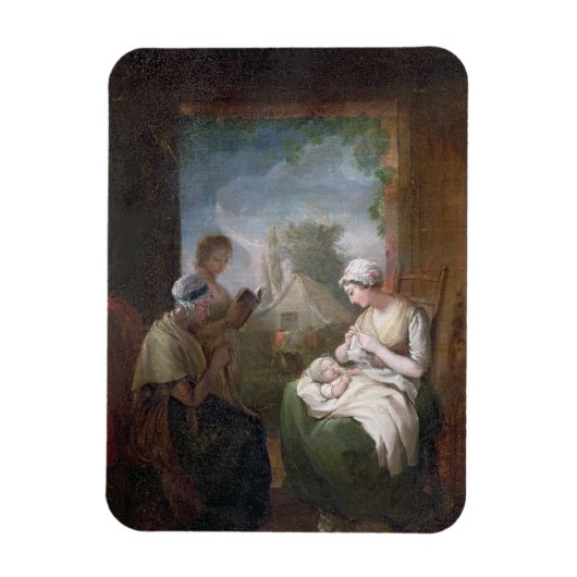 Ruhige Zeit, c.1810 (Öl auf Leinwand) Magnet (Vertikal)