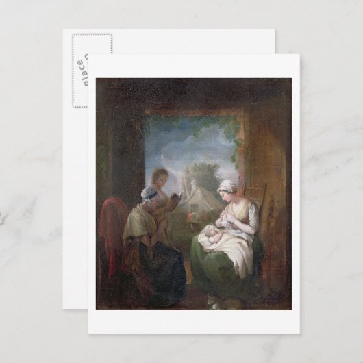 Ruhige Zeit, c.1810 (Öl auf Leinwand) Postkarte (Vorne/Hinten)