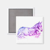 Ruhige Zeit (lila) Magnet (Vorderseite/Rückseite)