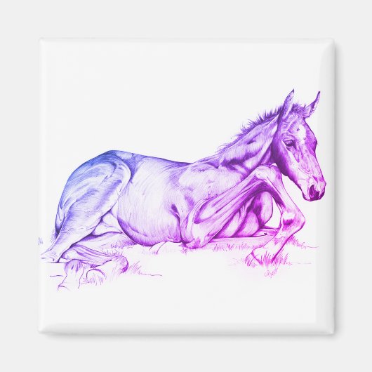 Ruhige Zeit (lila) Magnet (Vorne)