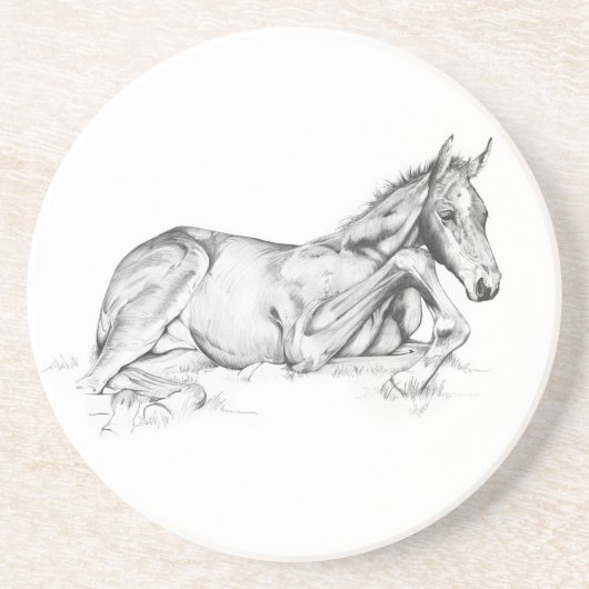 Ruhige Zeit Sandstein Untersetzer (Vorne)