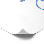 Ruhige Zone Black Blue Poster (Ecke)