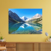 Ruhiger Alpensee Berg Leinwanddruck (Insitu (Wohnzimmer))