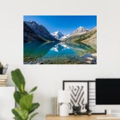 Ruhiger Alpensee Berg Poster (Heimbüro)
