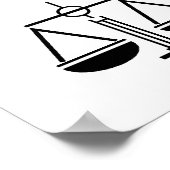 Ruhiger Anwalt bei der Arbeit Poster (Ecke)