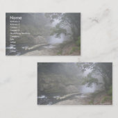 Ruhiger Bach/Natur im Nebel Visitenkarte (Vorne/Hinten)