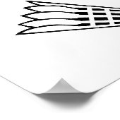 Ruhiger Badminton Player am Arbeitsplatz Poster (Ecke)