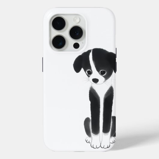 Ruhiger Begleiter – Zen-Tinten-Hündchen Case-Mate iPhone Hülle (Rückseite)