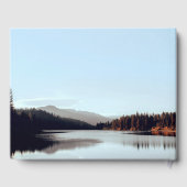 Ruhiger Bergsee im Locarno Gästebuch (Rückseite)