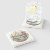 Ruhiger Bergsee Steinuntersetzer (Seitenansicht)