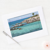 Ruhiger Bermuda-Ozean Rechteckiger Aufkleber (Umschlag)