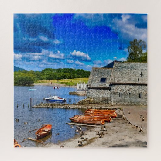 Ruhiger Bliss im Derwentwater Puzzle (Vertikal)