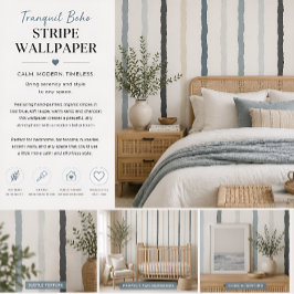 Ruhiger Boho-Streifen Tapete