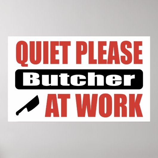 Ruhiger Butler bei der Arbeit Poster (Vorne)