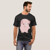 Ruhiger Cartoon Pig benutzerdefinierter T - Shirt (Vorne ganz)