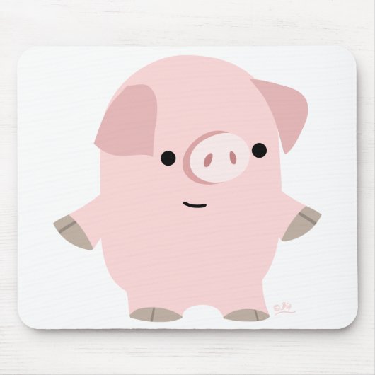 Ruhiger Cartoon Pig mousepad (Vorne)