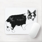 Ruhiger Corgi Fokus im Schnee Mousepad (Mit Mouse)