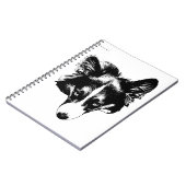 ruhiger Corgi mit leichter Neigung Notizblock (Linke Seite)
