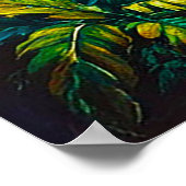 Ruhiger Dschungelwasserfall Poster (Ecke)