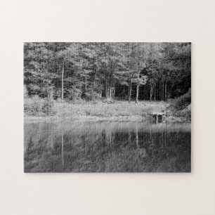 Ruhiger Fall Pond View Angeldock Familie Spaß Puzzle