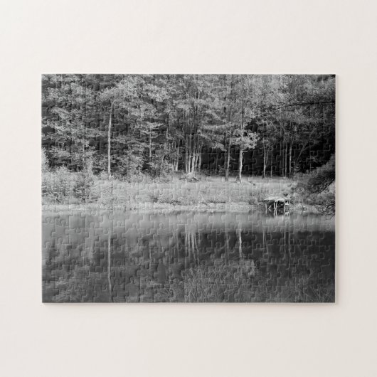 Ruhiger Fall Pond View Angeldock Familie Spaß Puzzle (Horizontal)