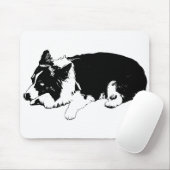 ruhiger Fokus im Umriss, Corgi Mousepad (Mit Mouse)
