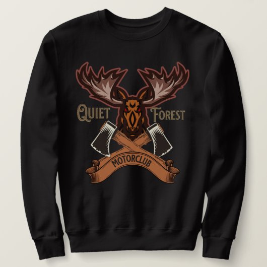 Ruhiger Forest Motorclub, einfaches und cooles Swe Sweatshirt (Design vorne)