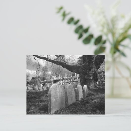 ruhiger Friedhof Postkarte (Stehend Vorderseite)