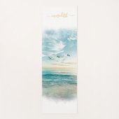 Ruhiger Friedlicher Ozean Ufer Sonnenname Yogamatte (Vorderseite)