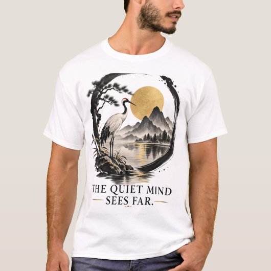 Ruhiger Geist sieht weit Dhammapada T-Shirt (Vorderseite)